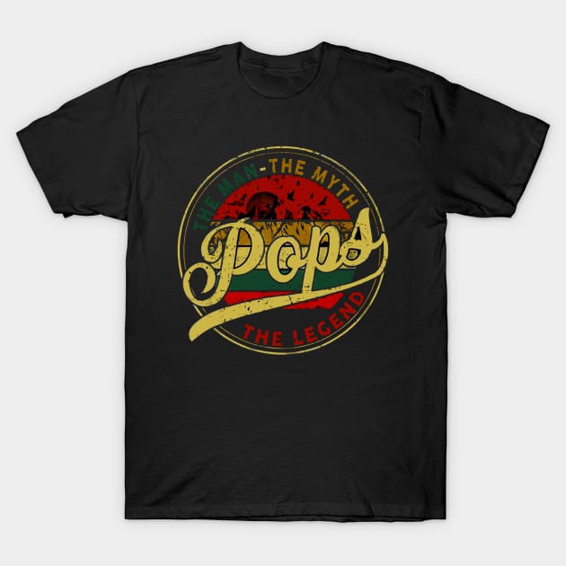 Pops The Man The Myth The Legend Gift T-Shirt by Bagley Shop